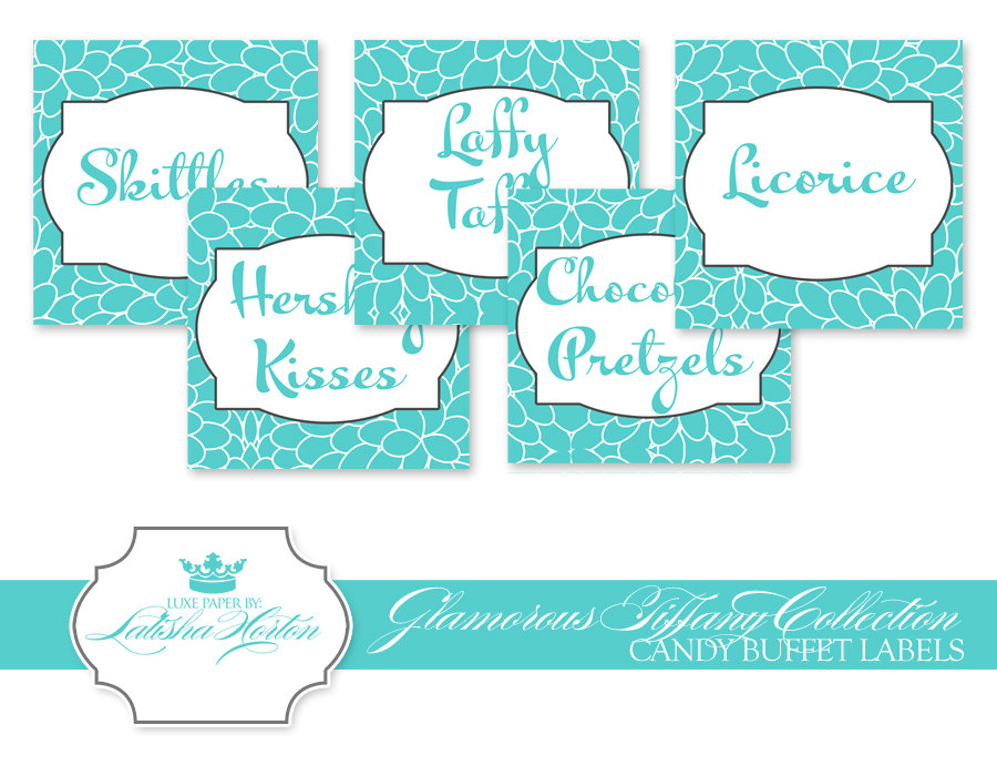 Printable Candy Buffet Labels