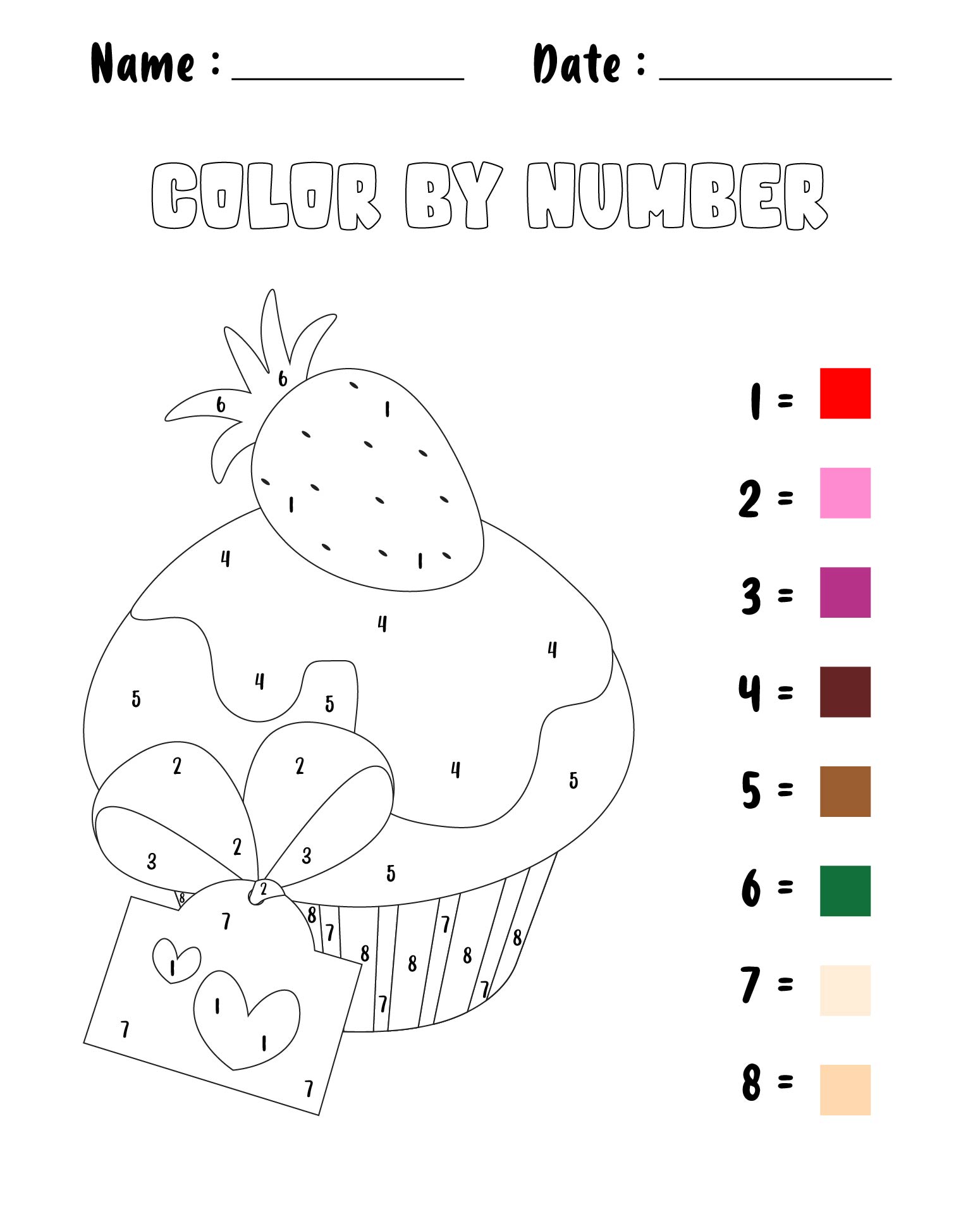 Worksheets Color By Number Printable