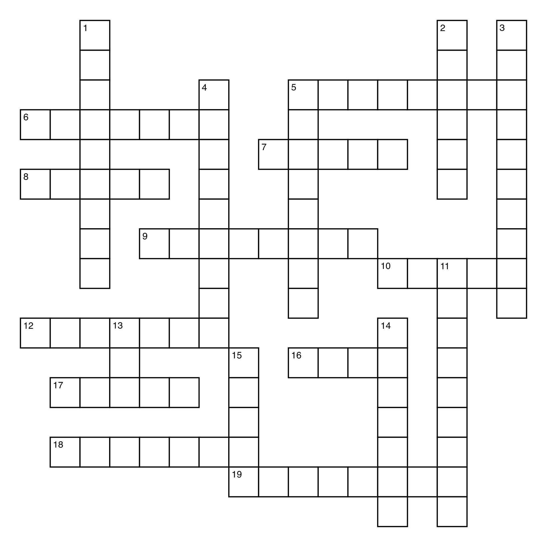 10 Best Free Printable Blank Crossword Puzzle Template - printablee.com