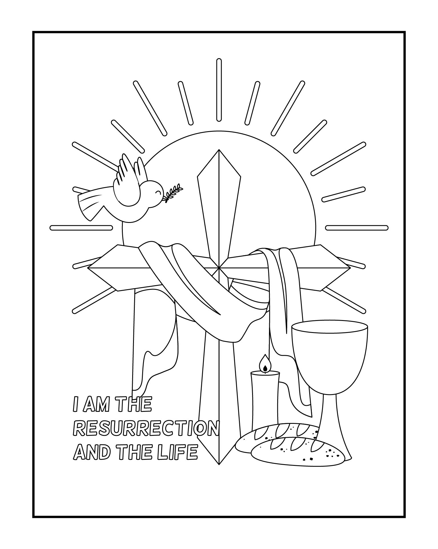 religious easter coloring pages kids