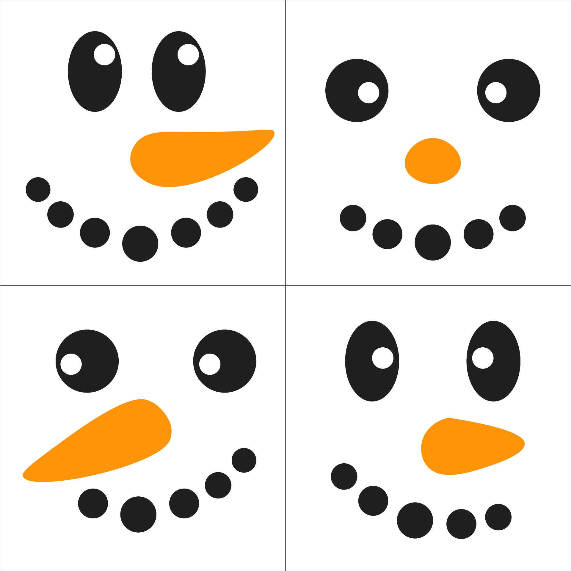 Snowman Face Printables Snowman Face Printables