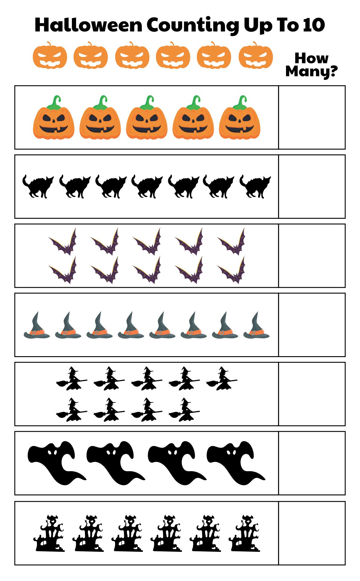 Halloween Preschool Math Printables