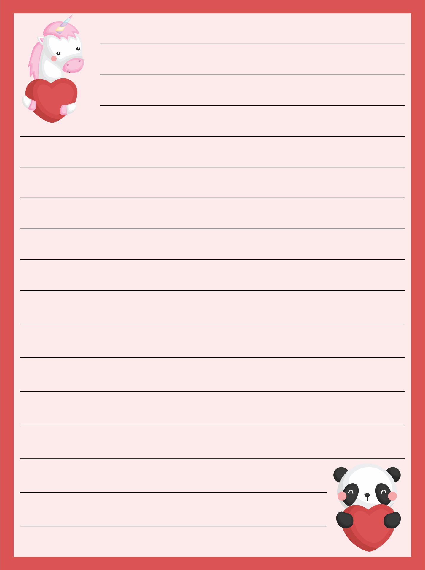 Free Printable Love Letter Writing Paper