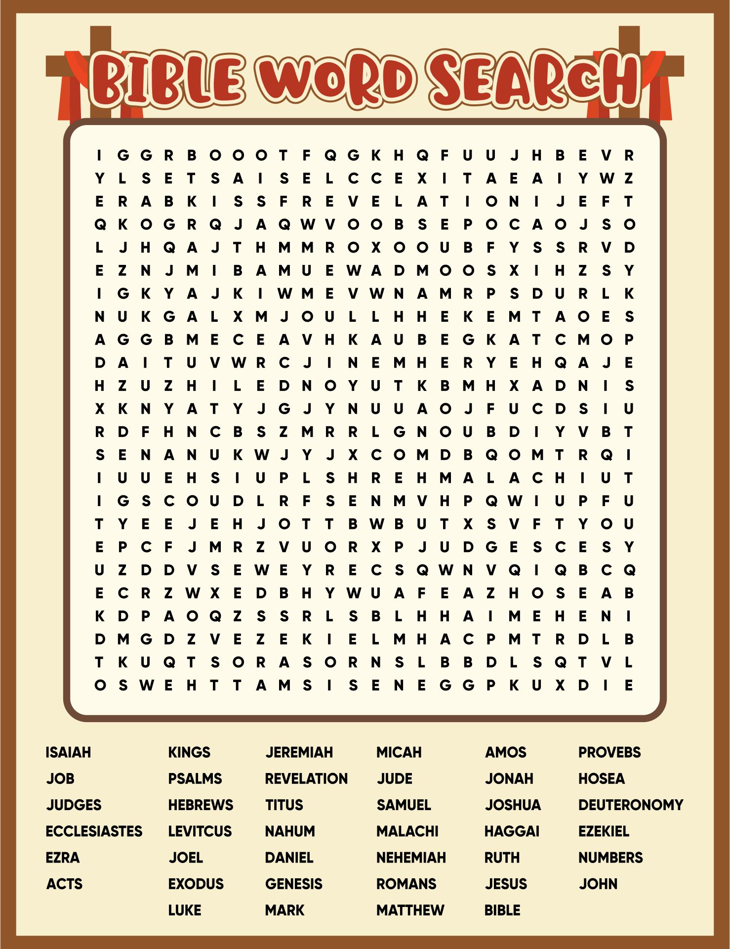 Creation Bible Word Searches Printable