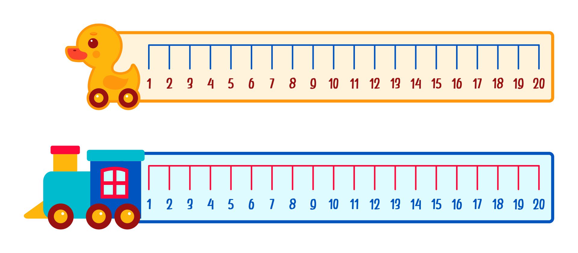 Printable Number Lines To 20