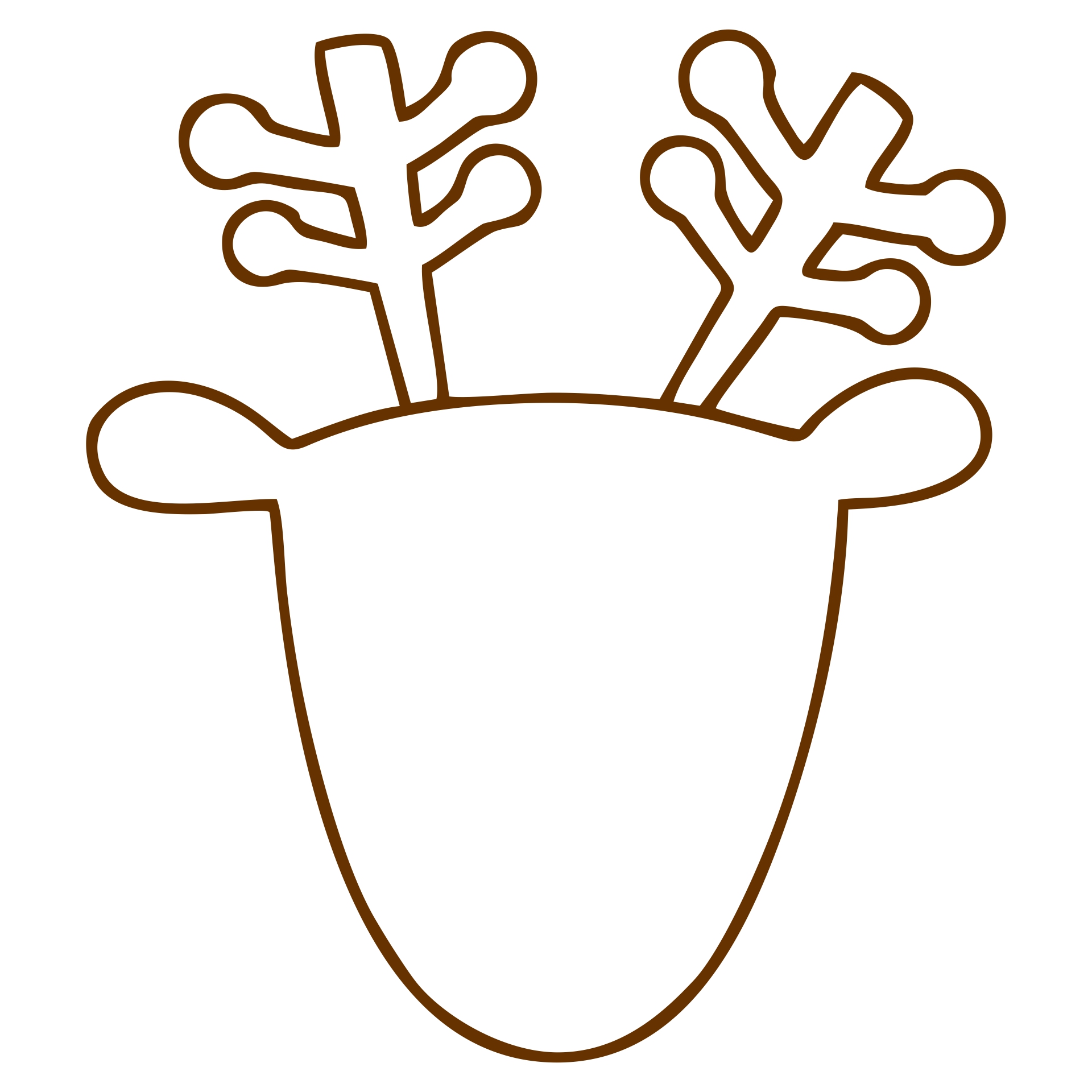 Printable Wooden Reindeer Pattern