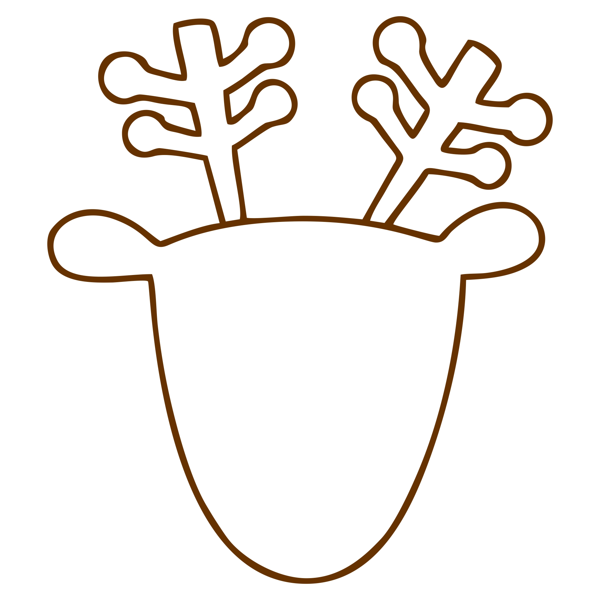 Printable Reindeer Head