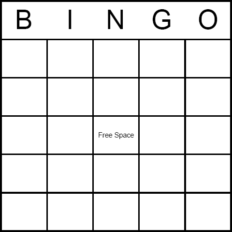 Printable Blank Bingo Cards