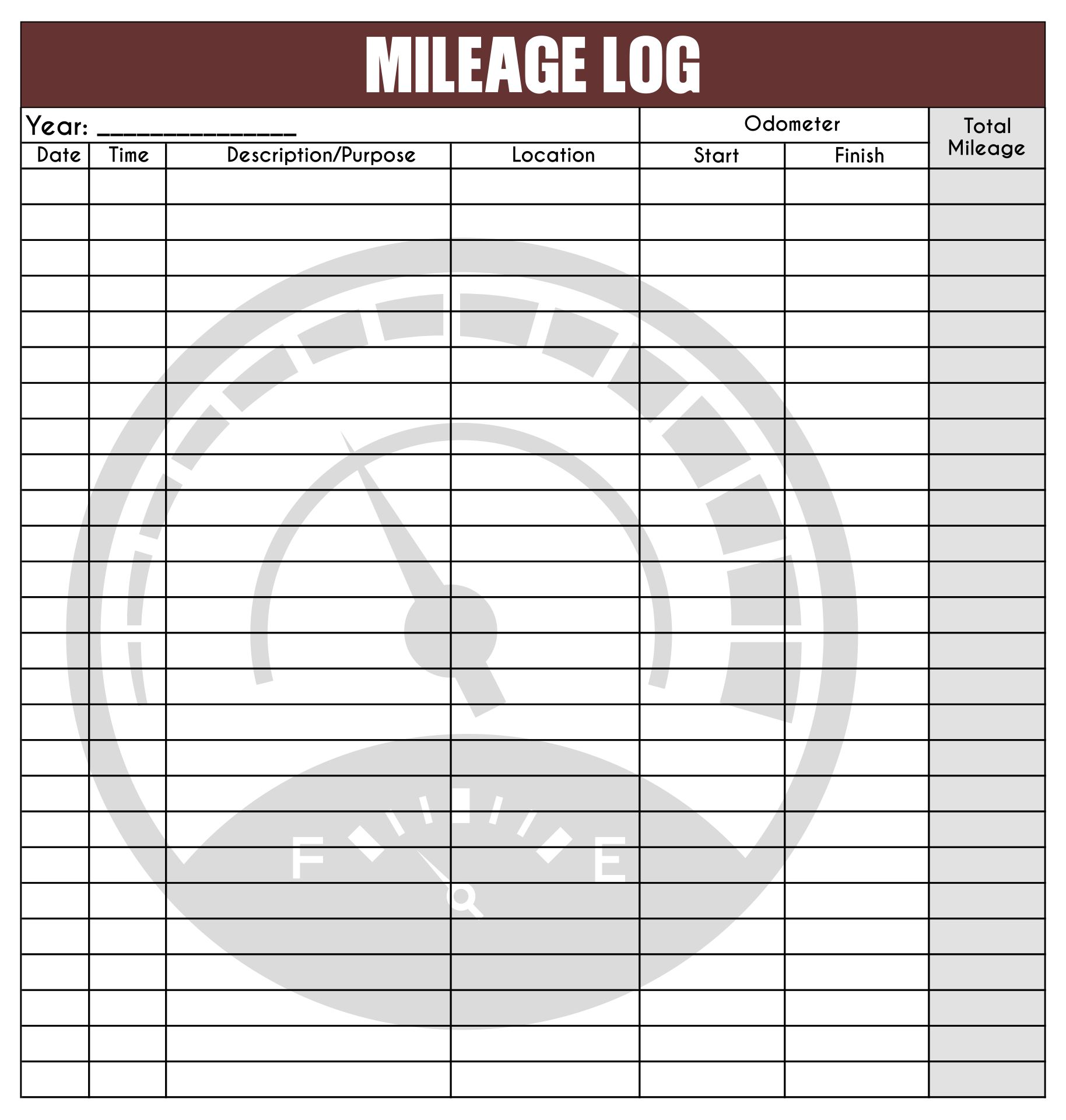 Mileage Log Sheet Template 10 Free PDF Printables Printablee