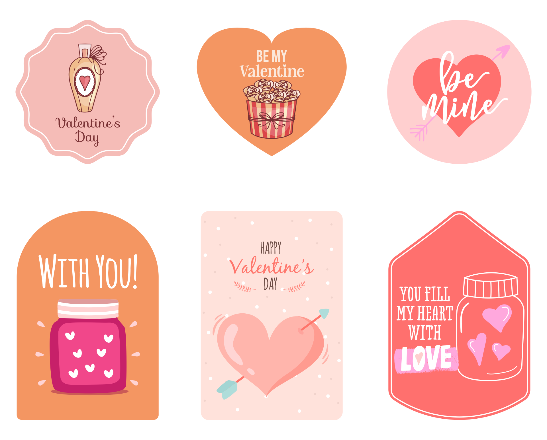 Heart Printable Valentine Labels