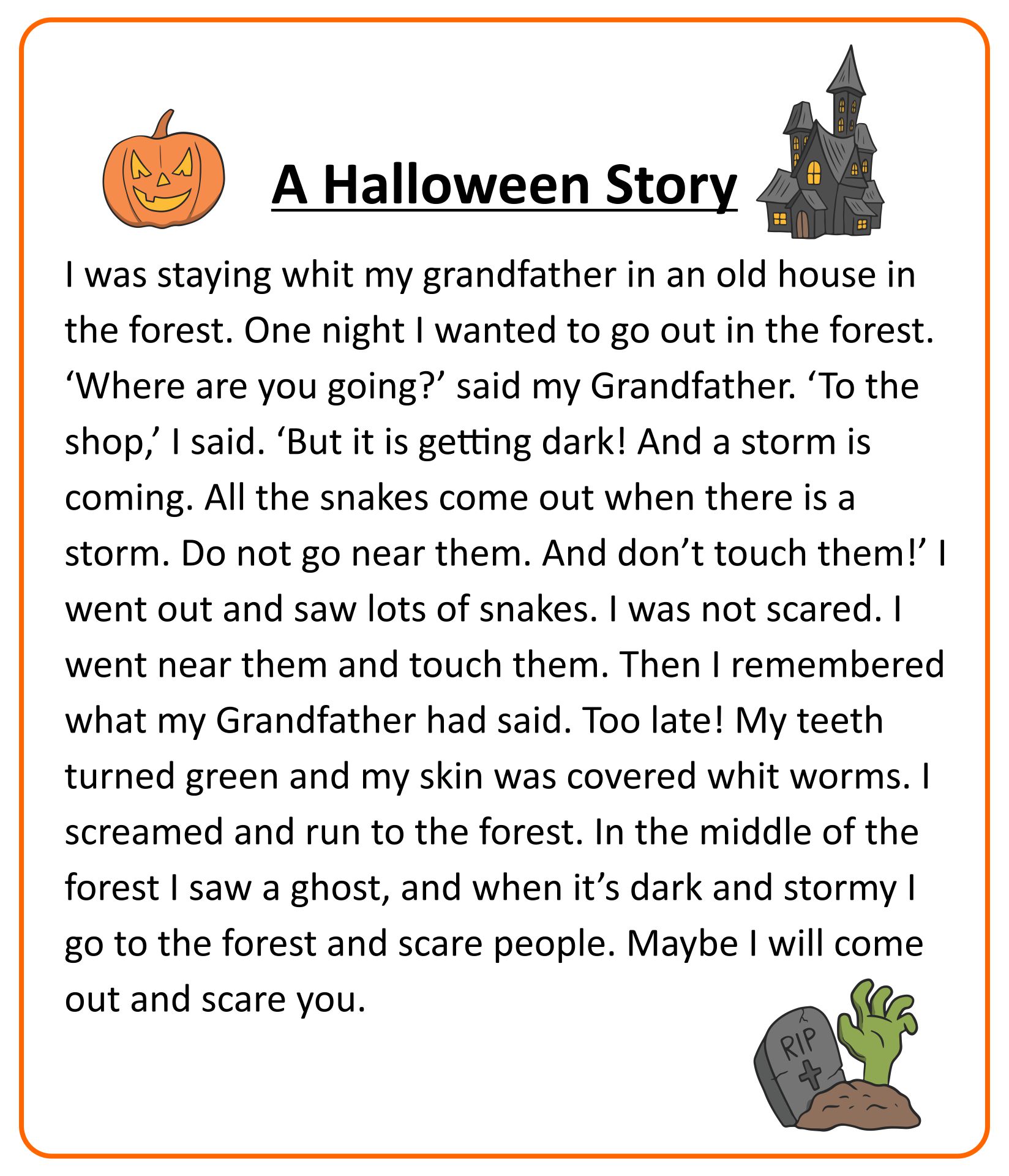 Best Images Of Free Printable Halloween Stories Printable Halloween ...