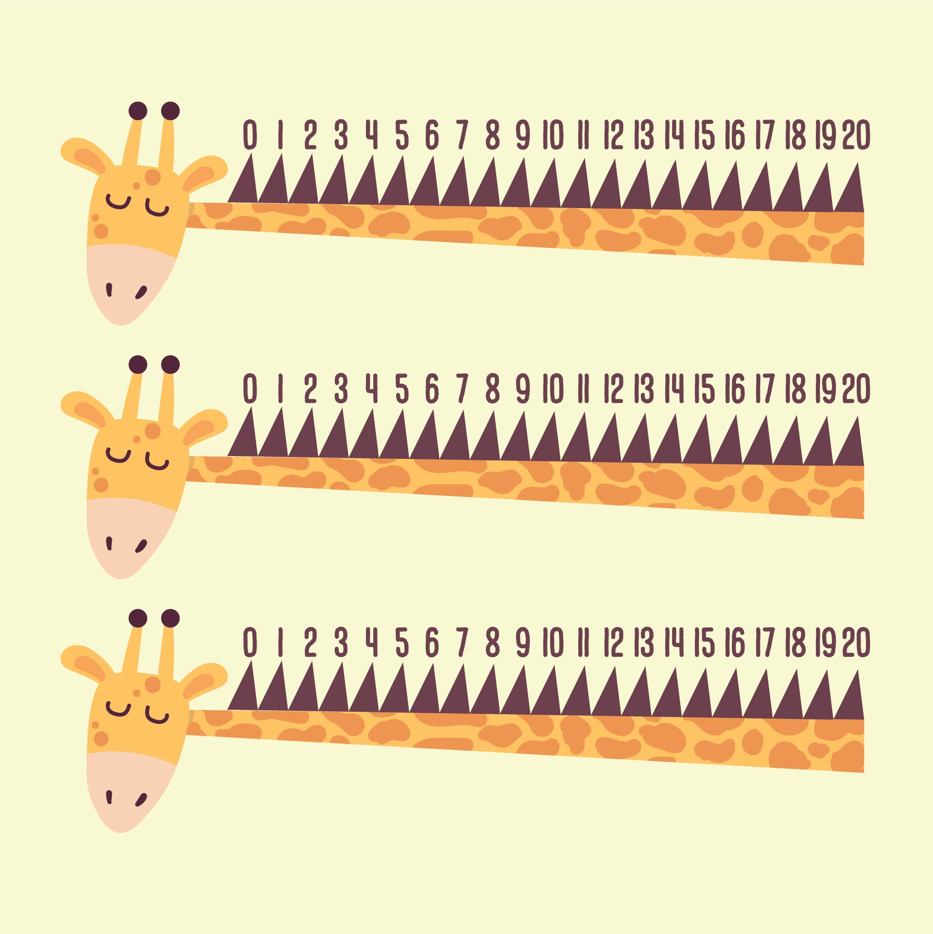 1 20 Number Line Printable