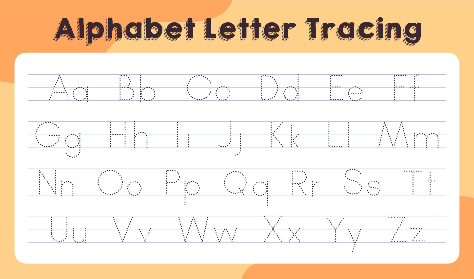Alphabet Letter Tracing Printables