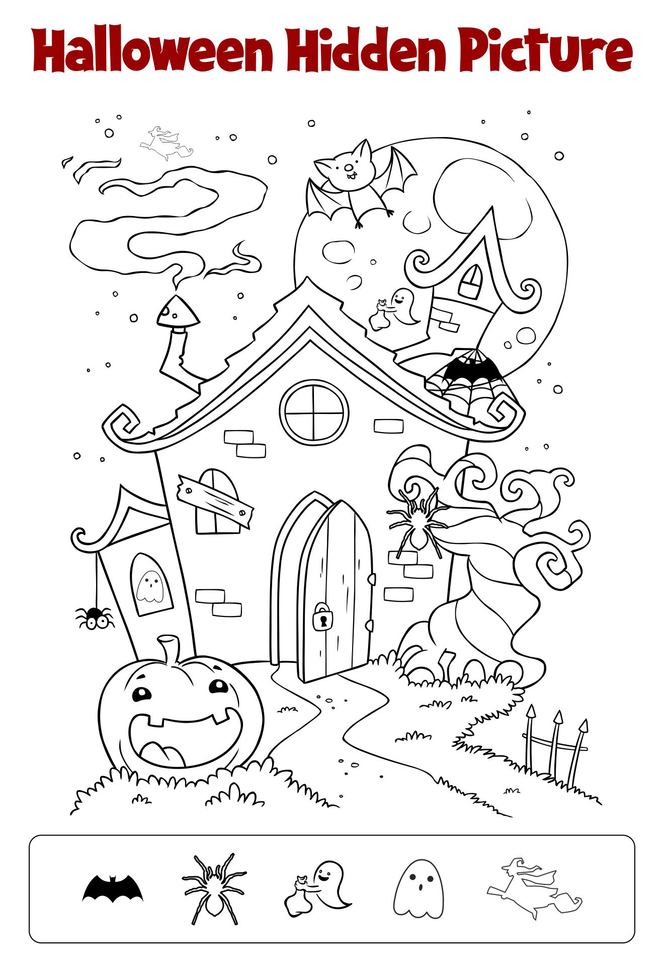 Printable Halloween Find Hidden Objects