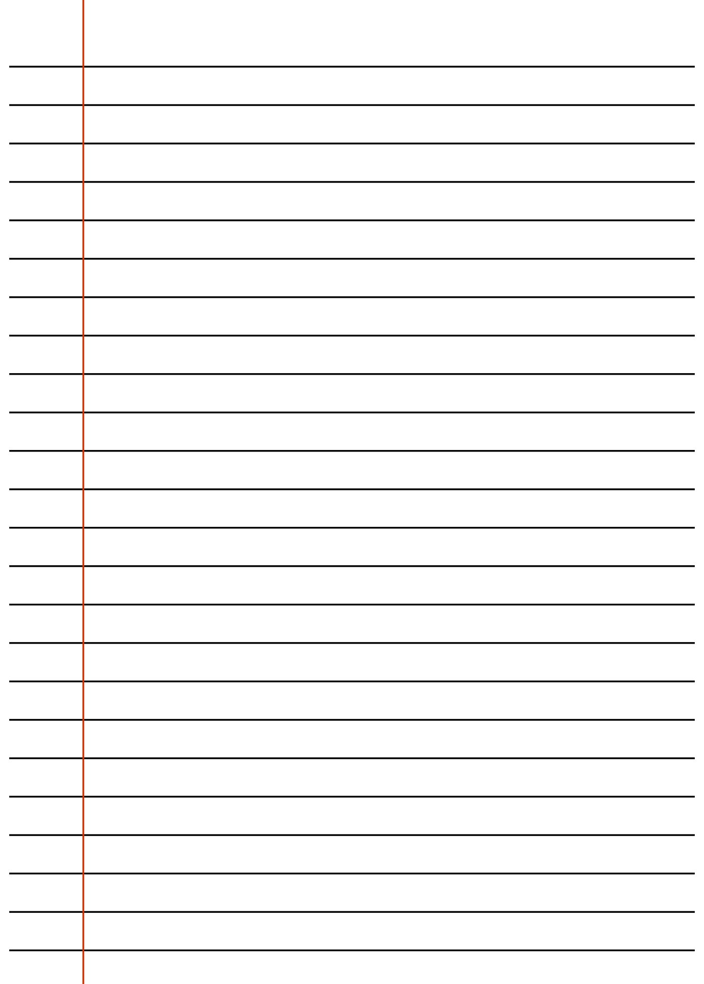 Lined Paper Template Free Printable