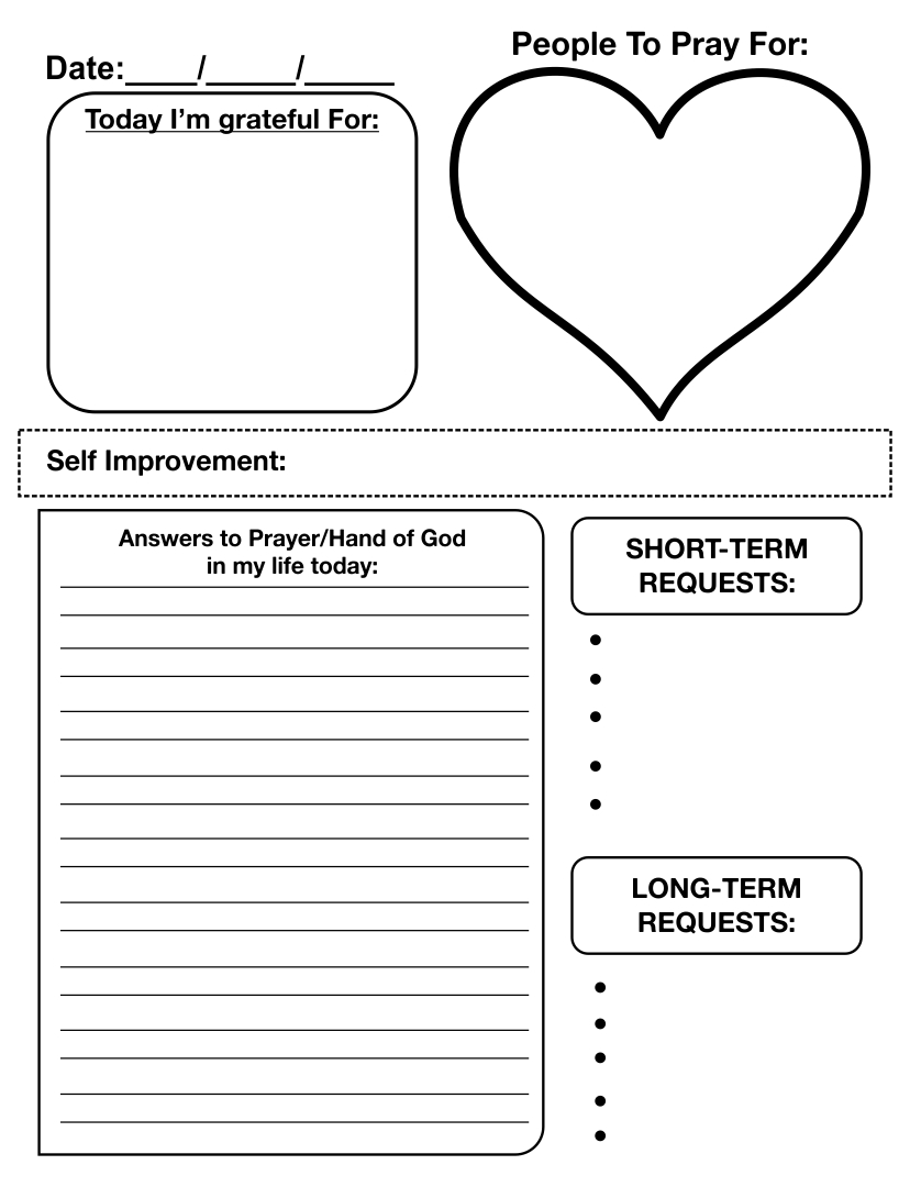Prayer Journal Template 10 Free PDF Printables Printablee