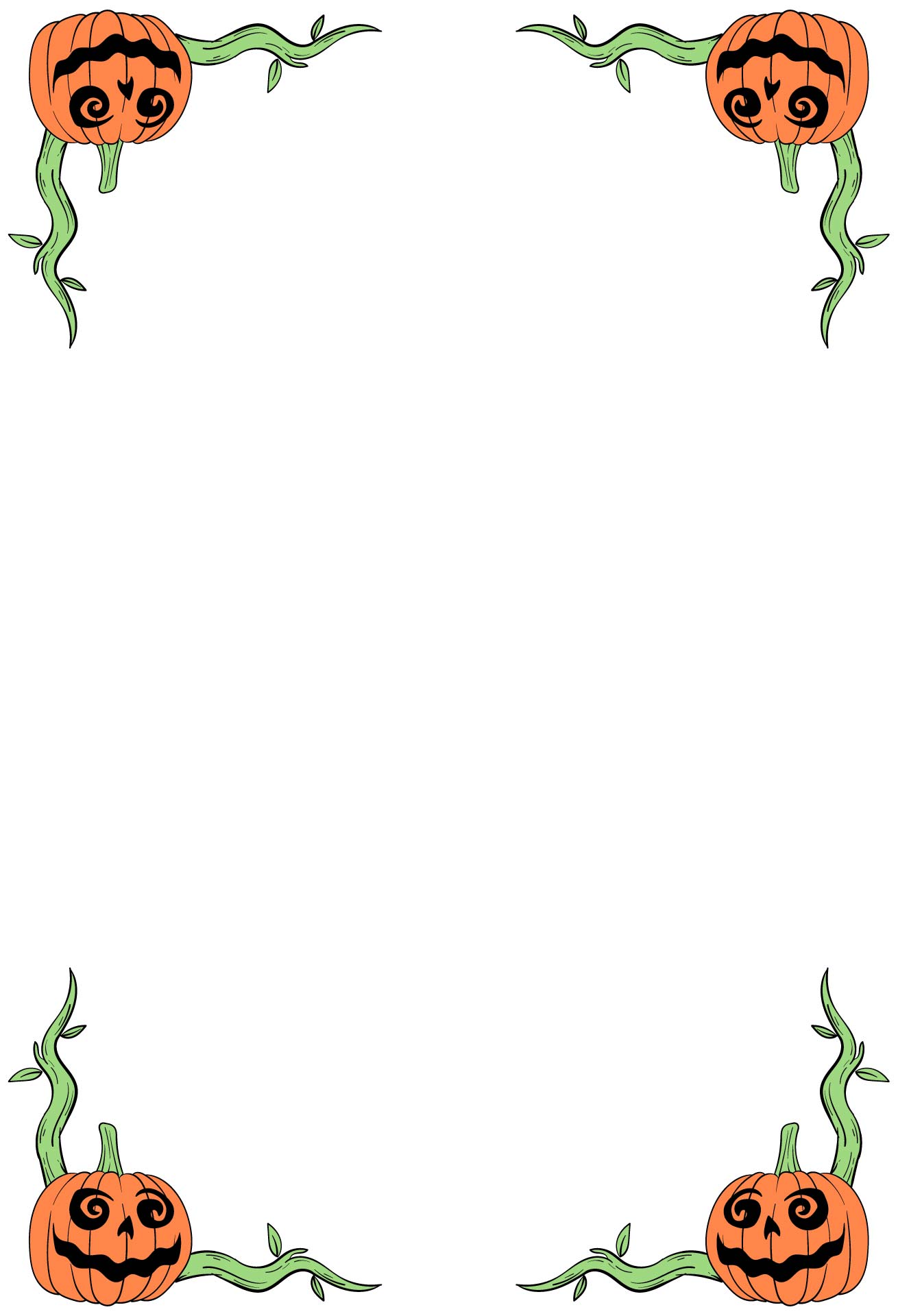 Free Printable Pumpkin Borders