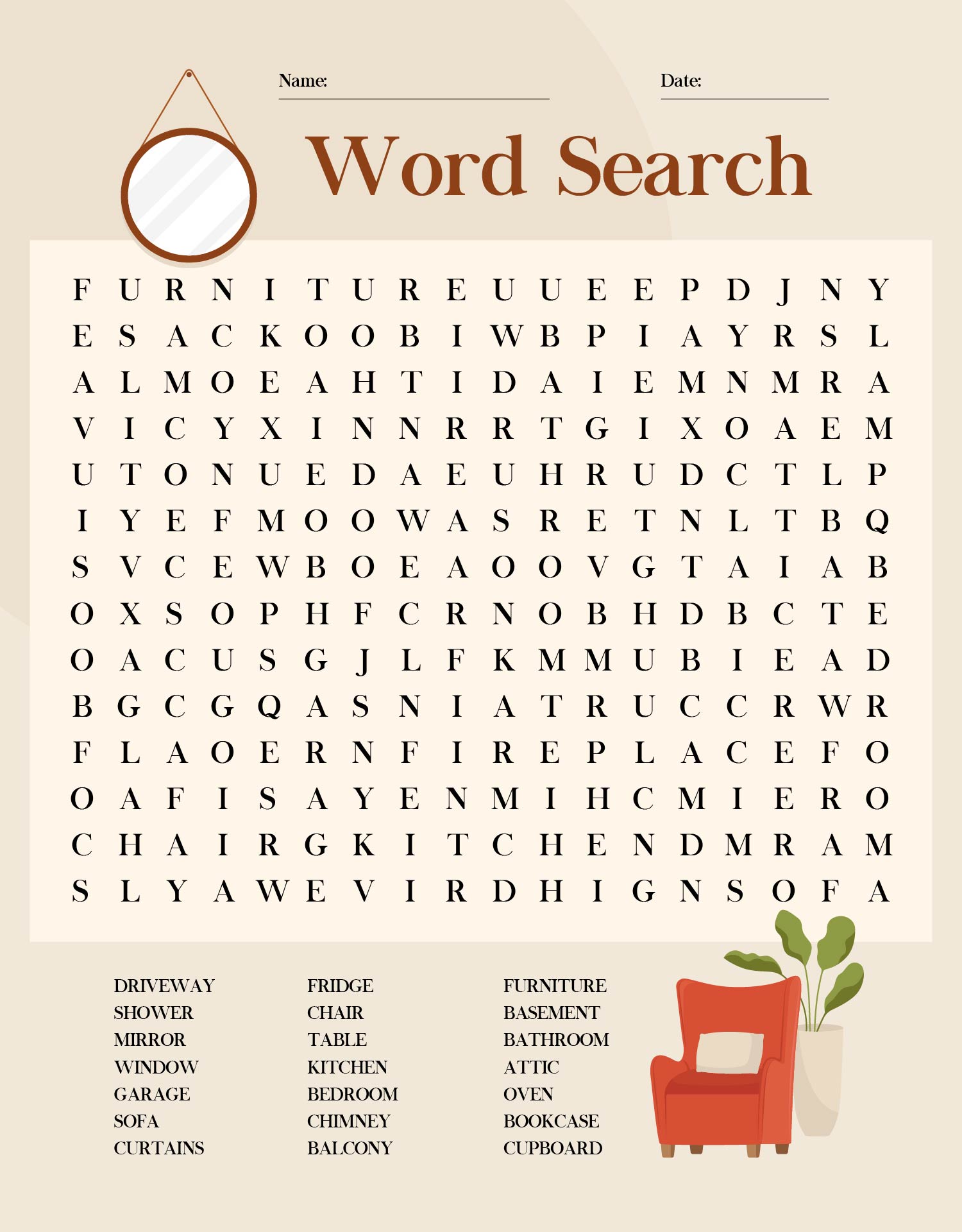 Printable Adult Hard Word Searches