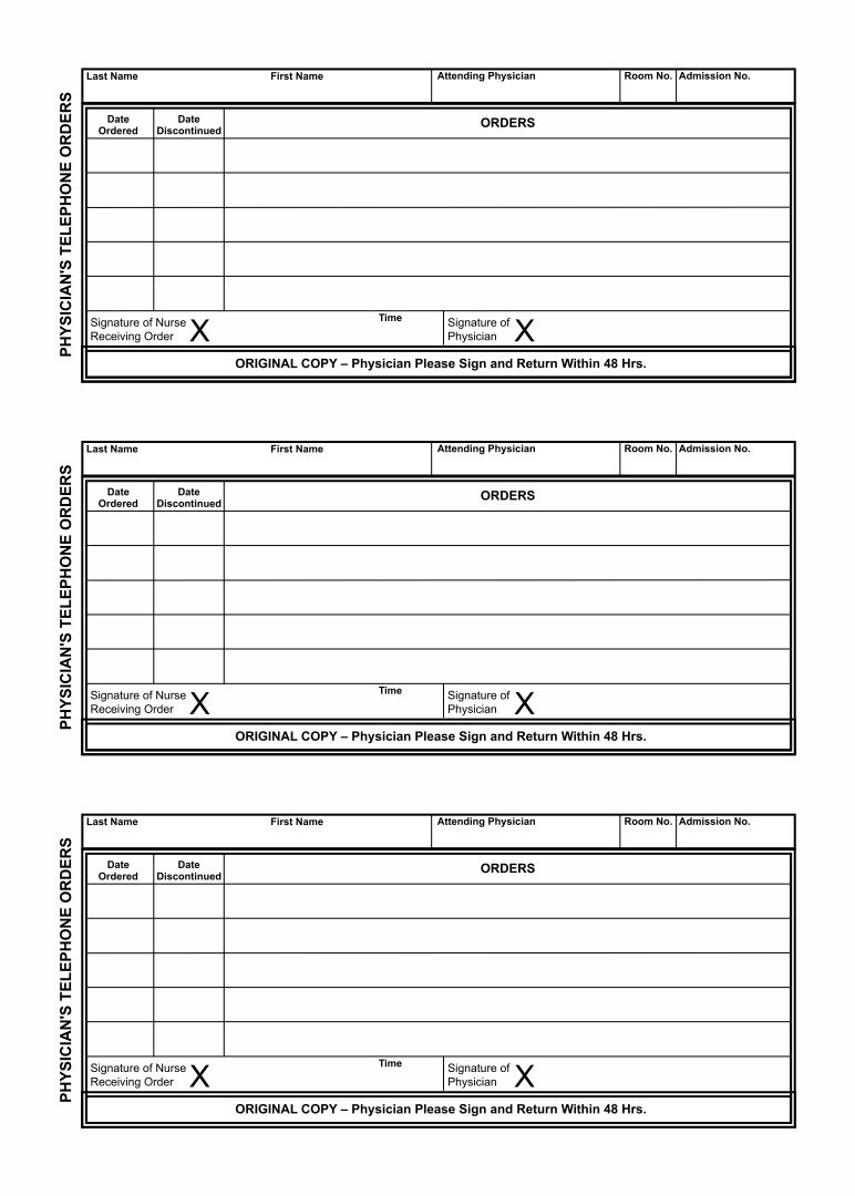 10 Best Printable Physician Order Sheet Free Nude Porn Photos