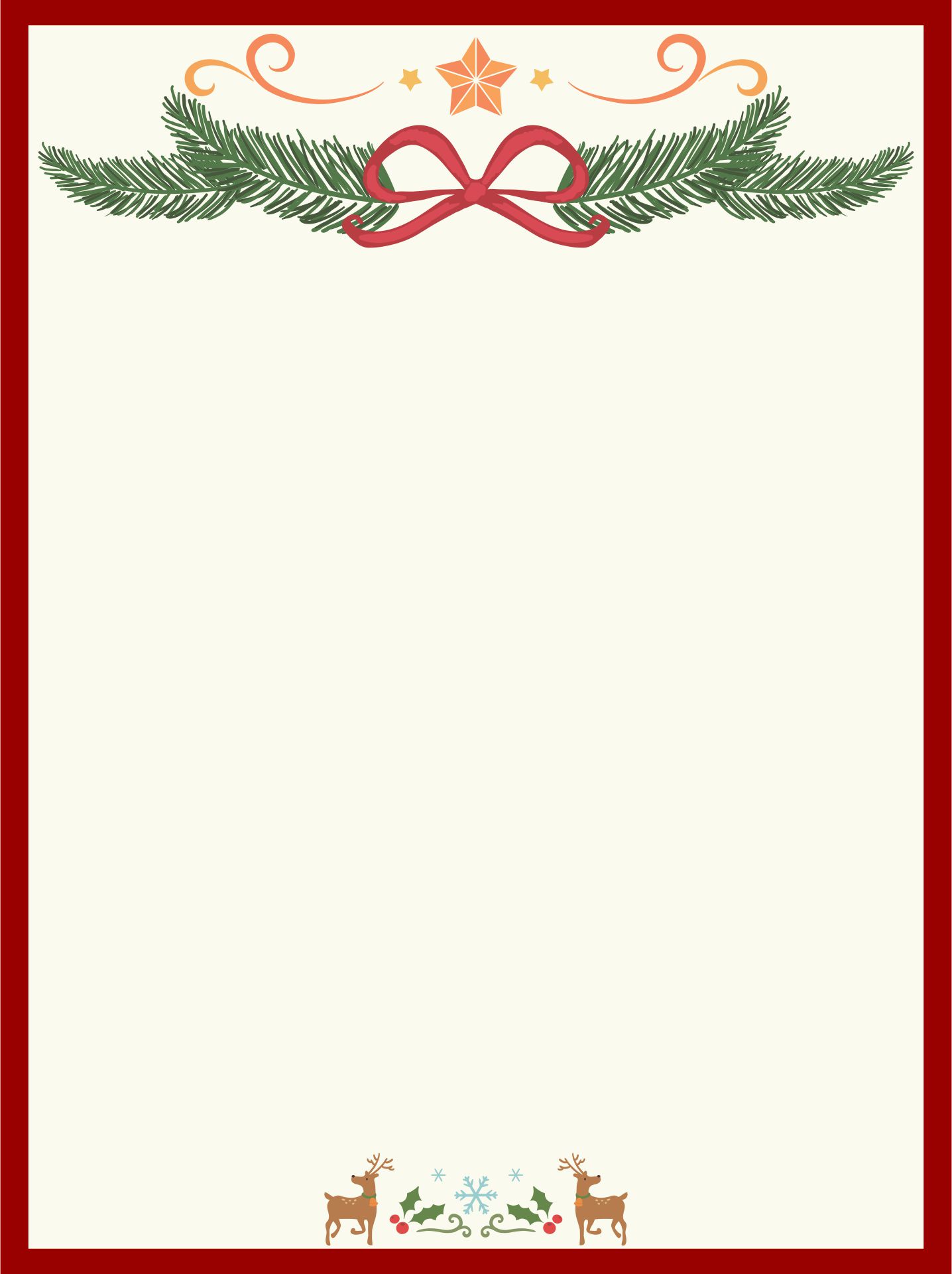 15 Best Free Printable Christmas Stationary Borders PDF for Free at