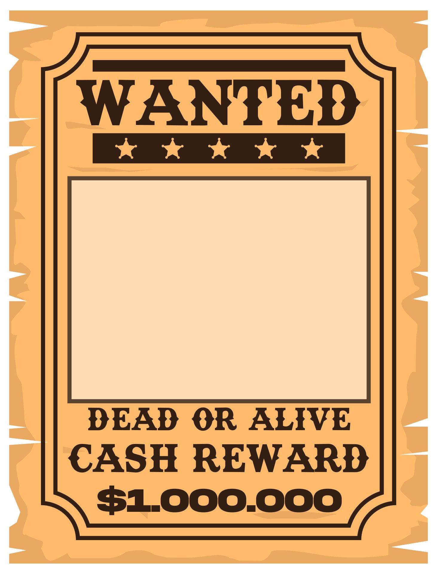 Wanted poster template - kizahowto