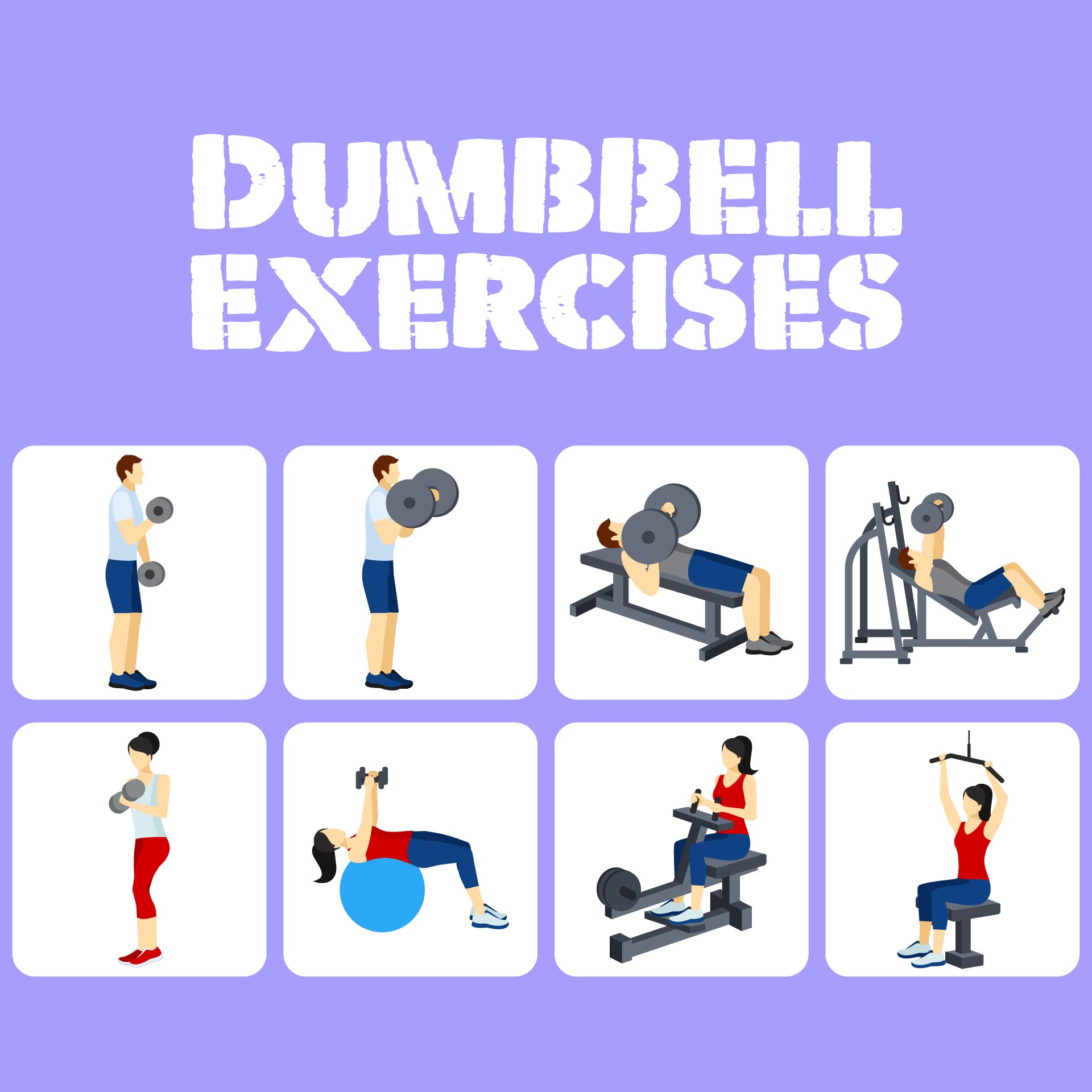 Printable Dumbbell Workout Poster
