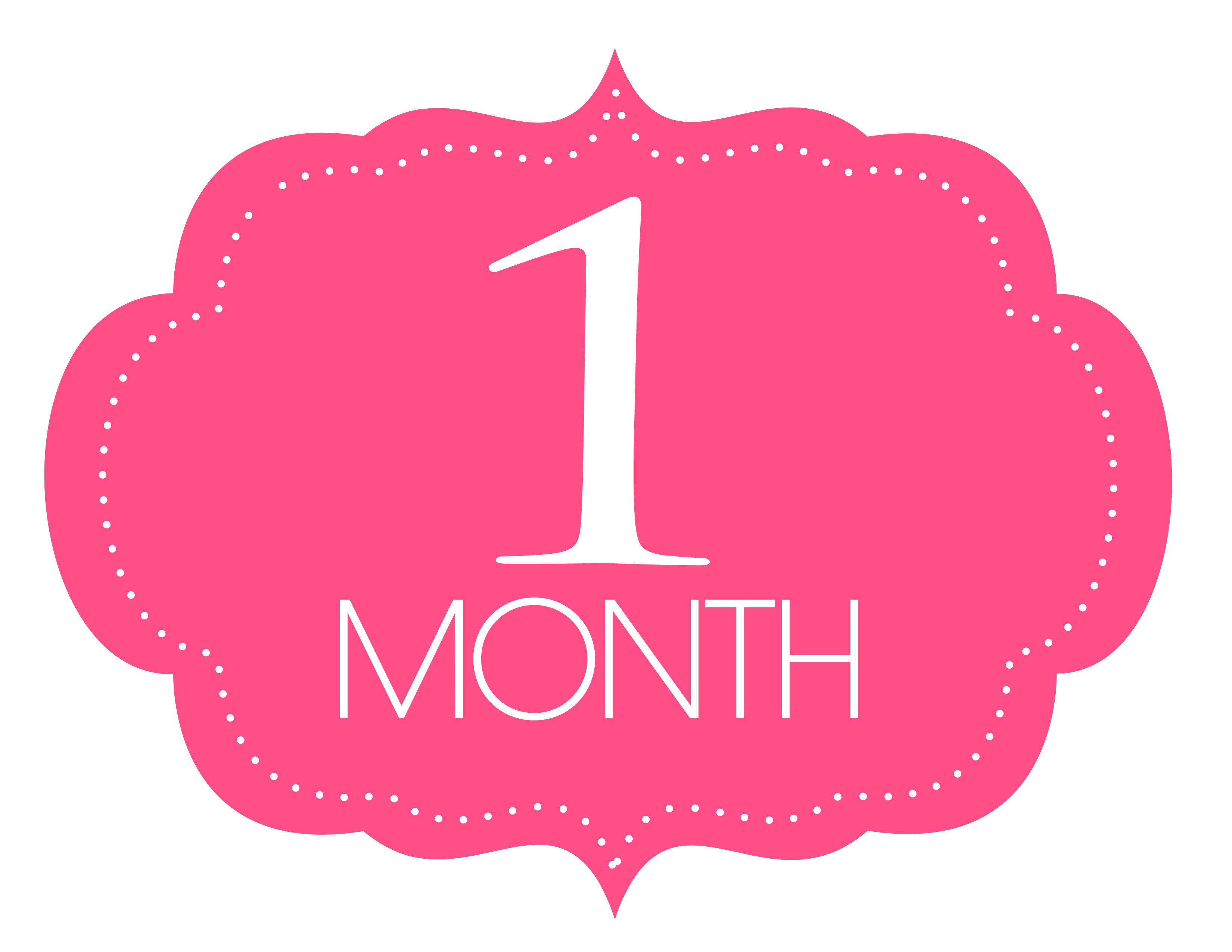 Printable 1 Month Old Sign