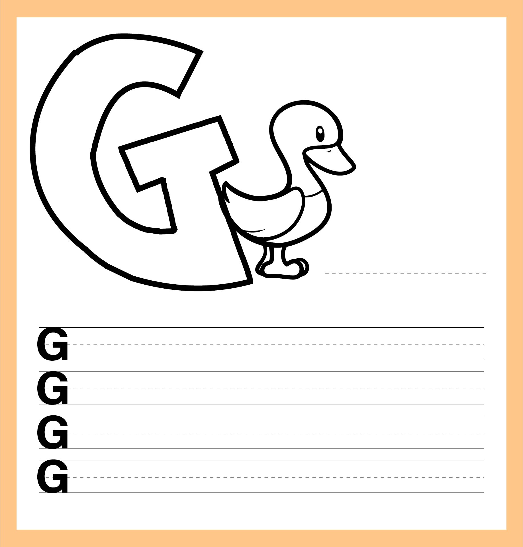 Printable Alphabet Letter G Worksheets