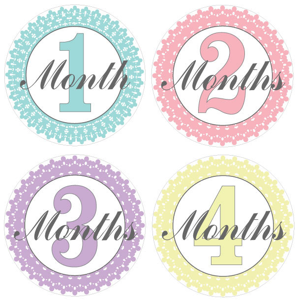 Printable Baby Monthly Stickers