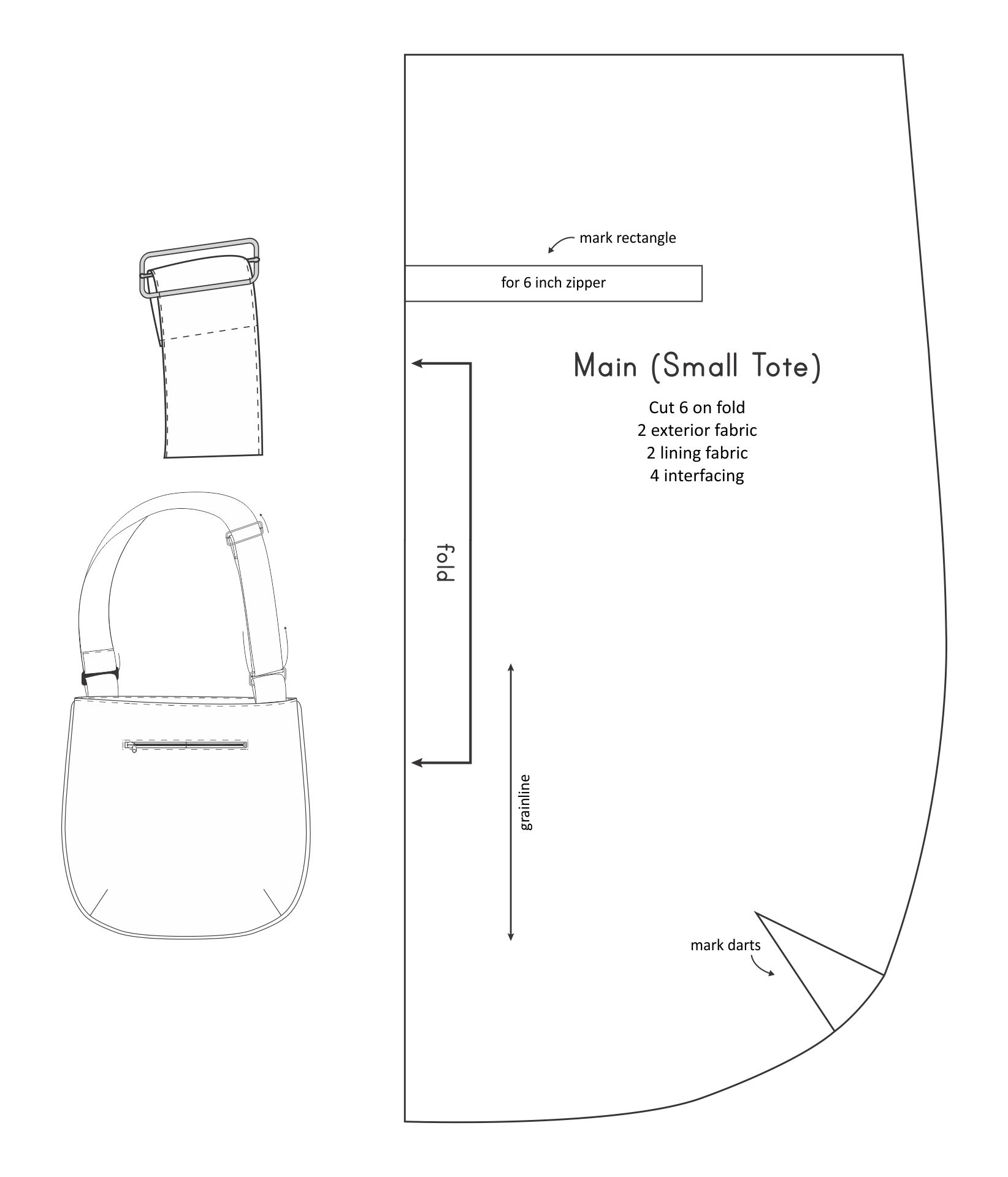Evelyn Handbag & Market Tote PDF Sewing Pattern