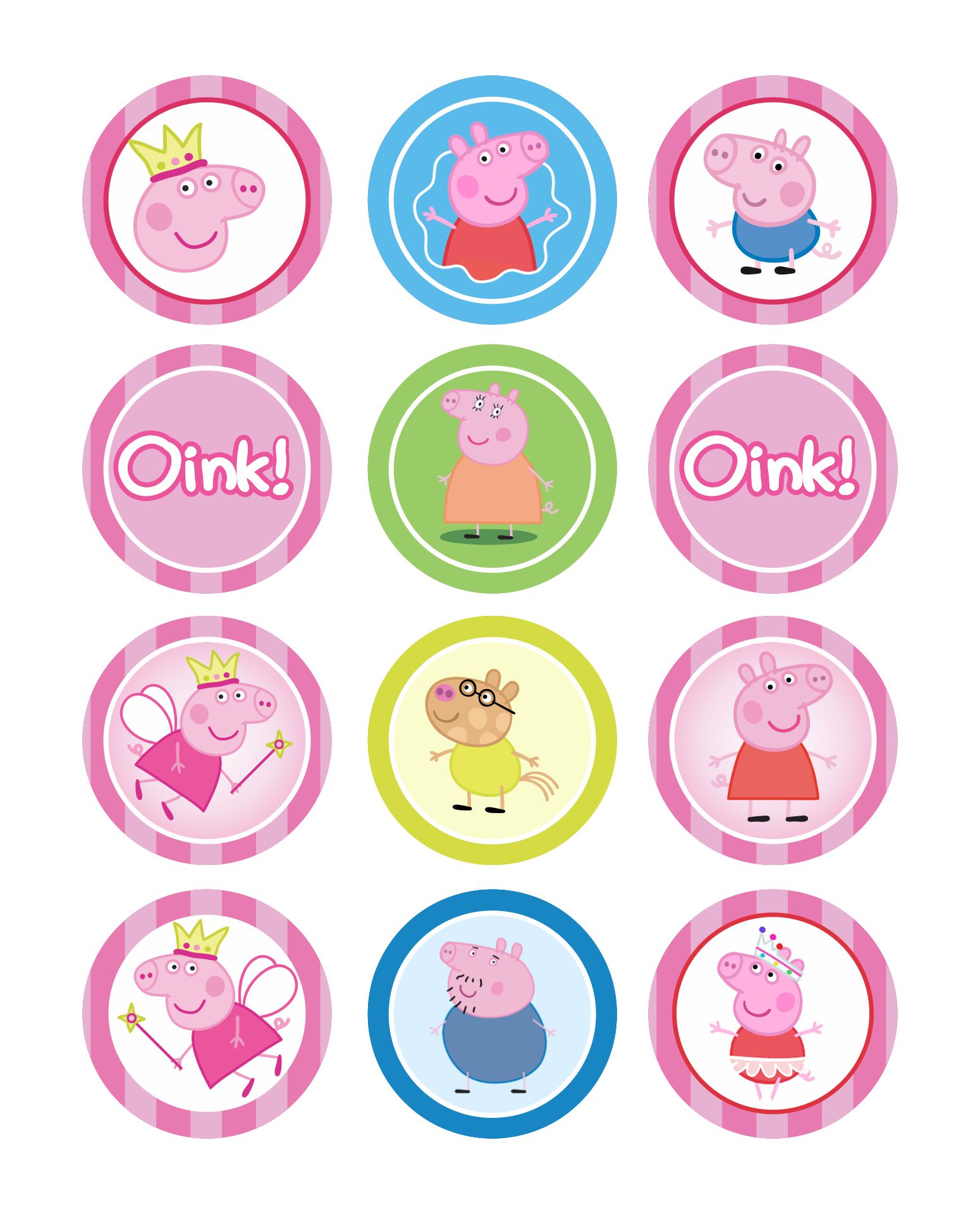 10 Best Peppa Pig Cupcake Toppers Printable PDF For Free At Printablee