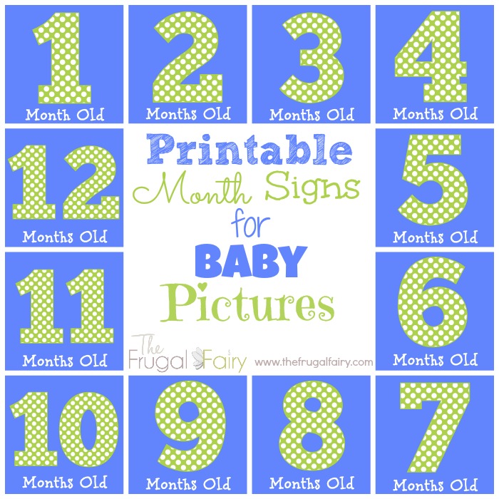 Printable Baby Month Signs