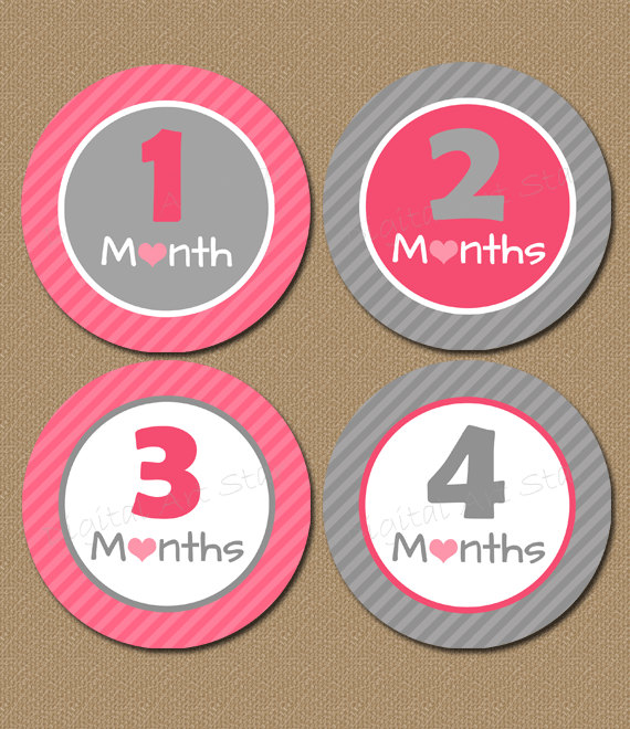 Printable Baby Monthly Stickers