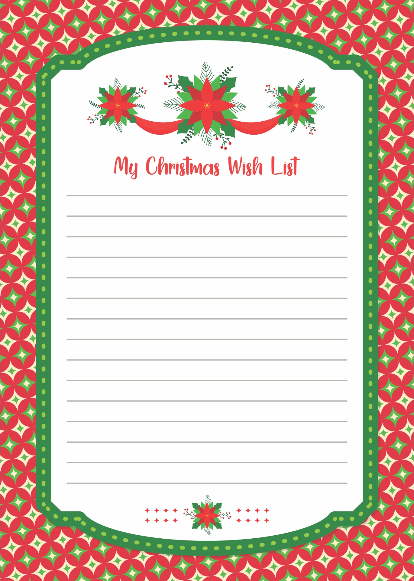 6 Best Free Printable Christmas Wish List PDF for Free at Printablee