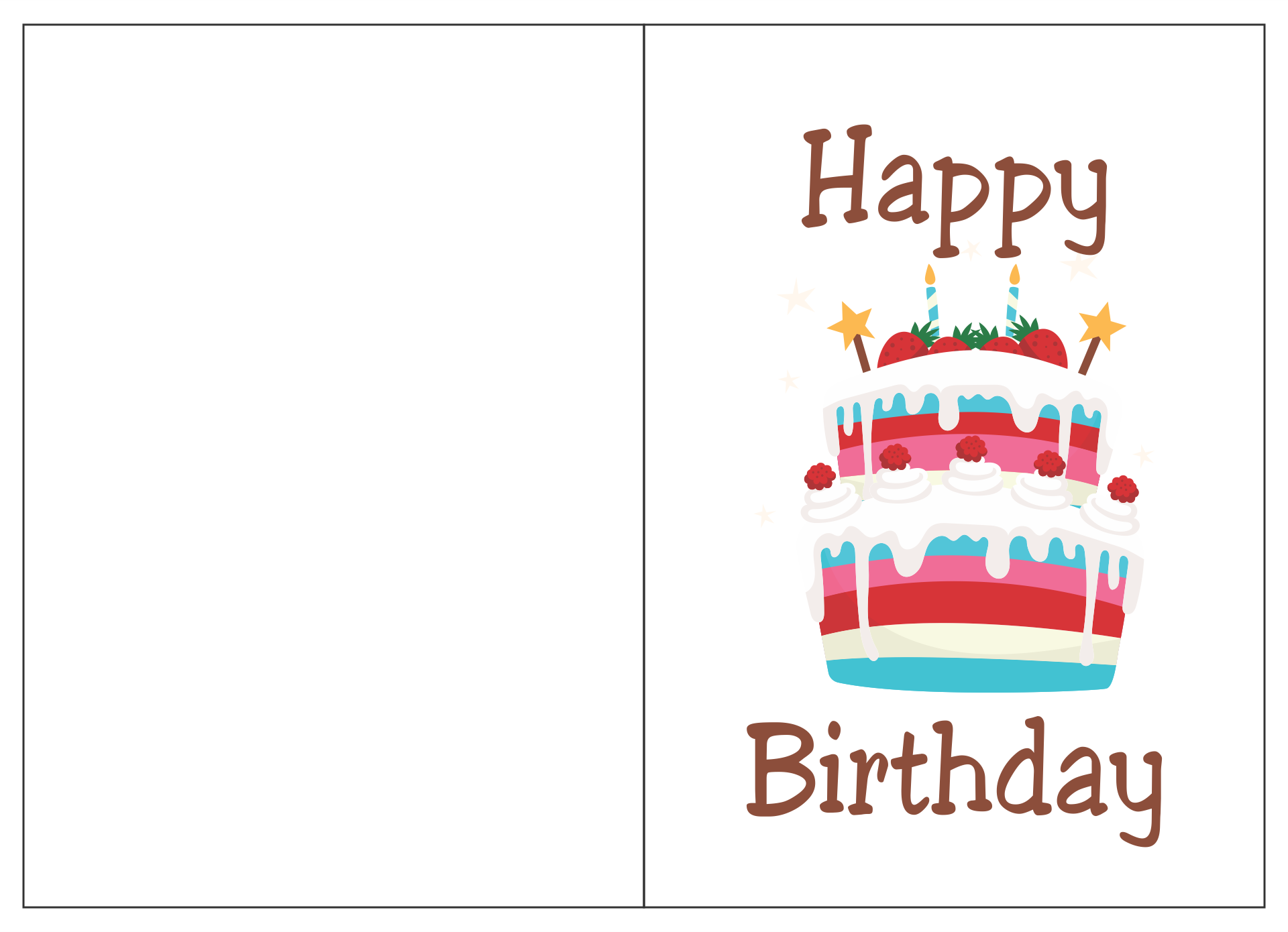 Foldable Birthday Card Printable