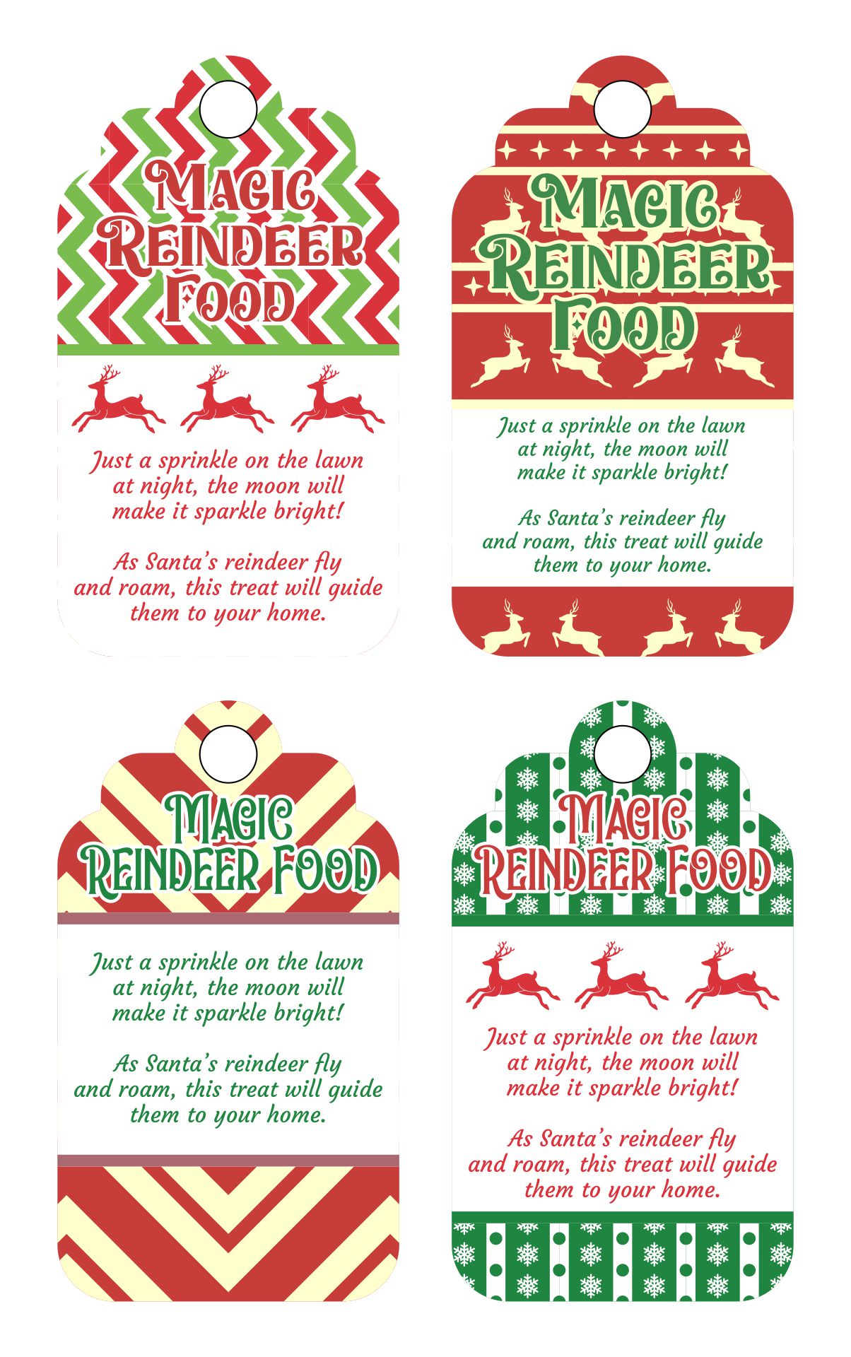 Magic Reindeer Food Printable Tags