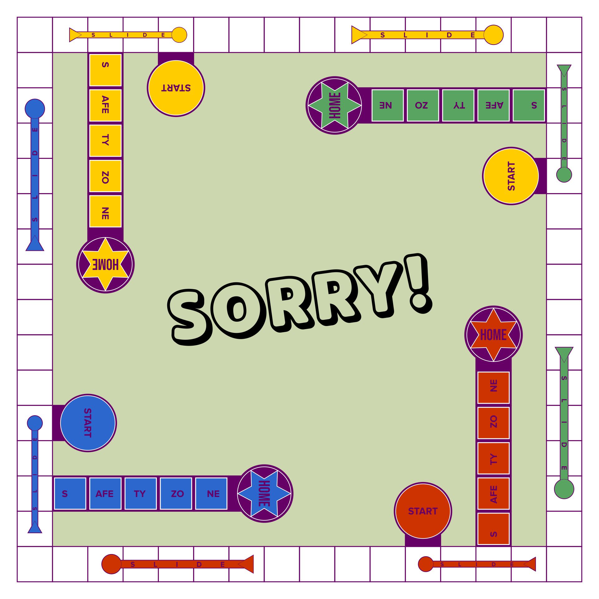 sorry game cards template