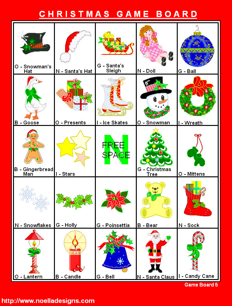 These Christmas Bingo Cards