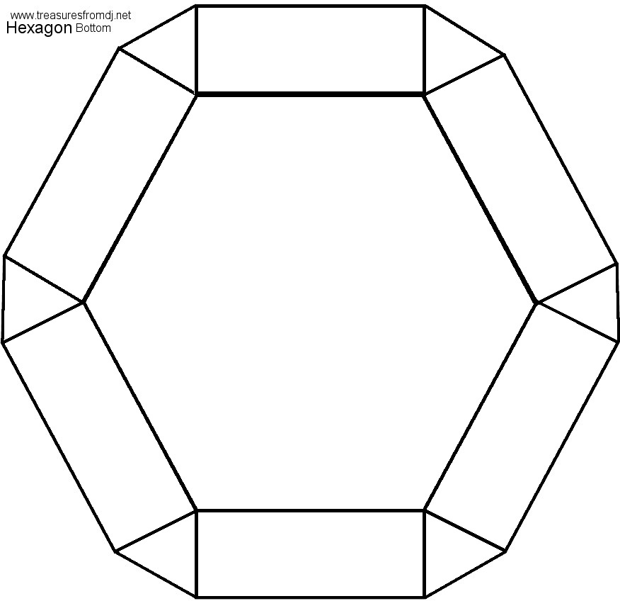 4 Best Hexagon 3D Shape Templates Printable
