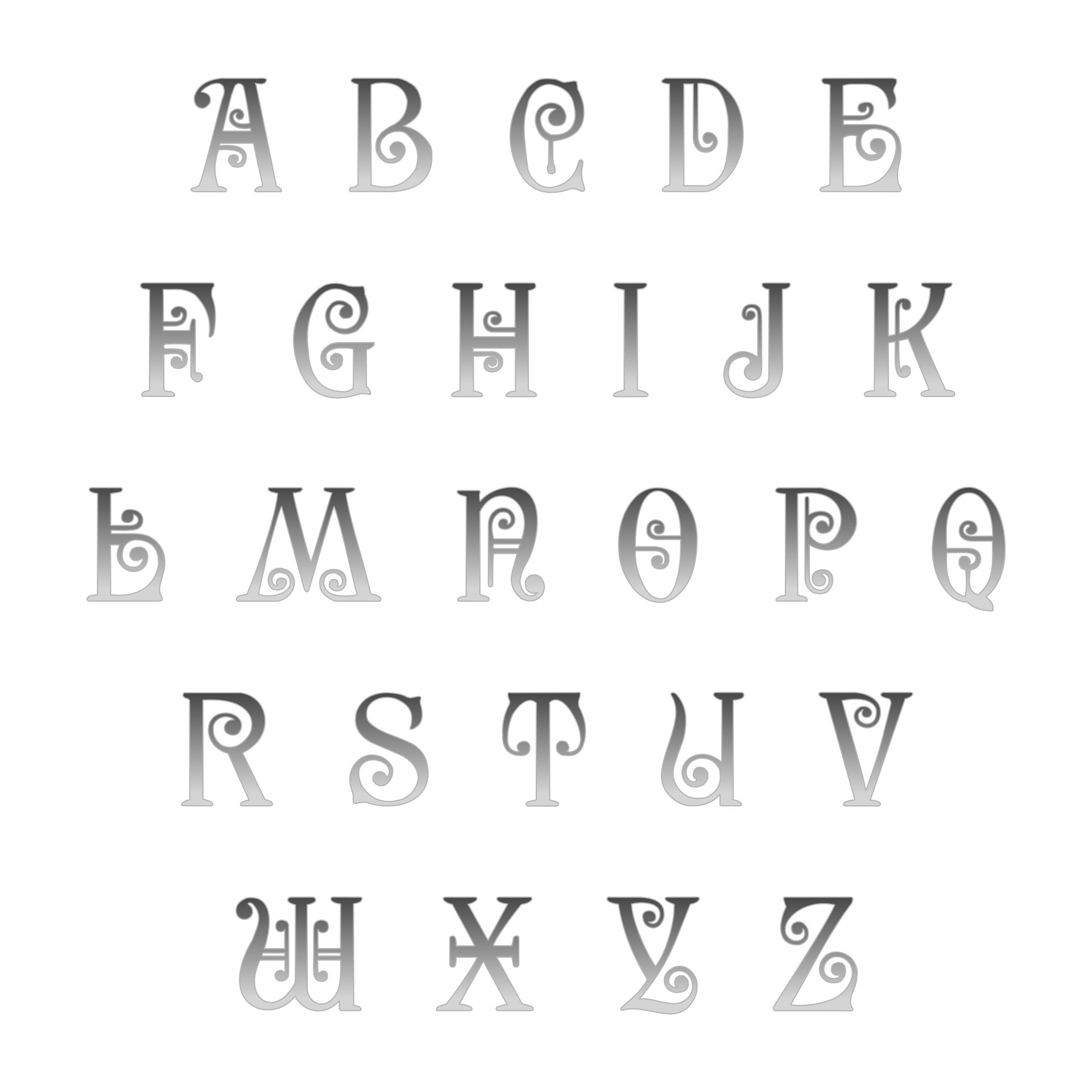 Printable Monogram Letters Z