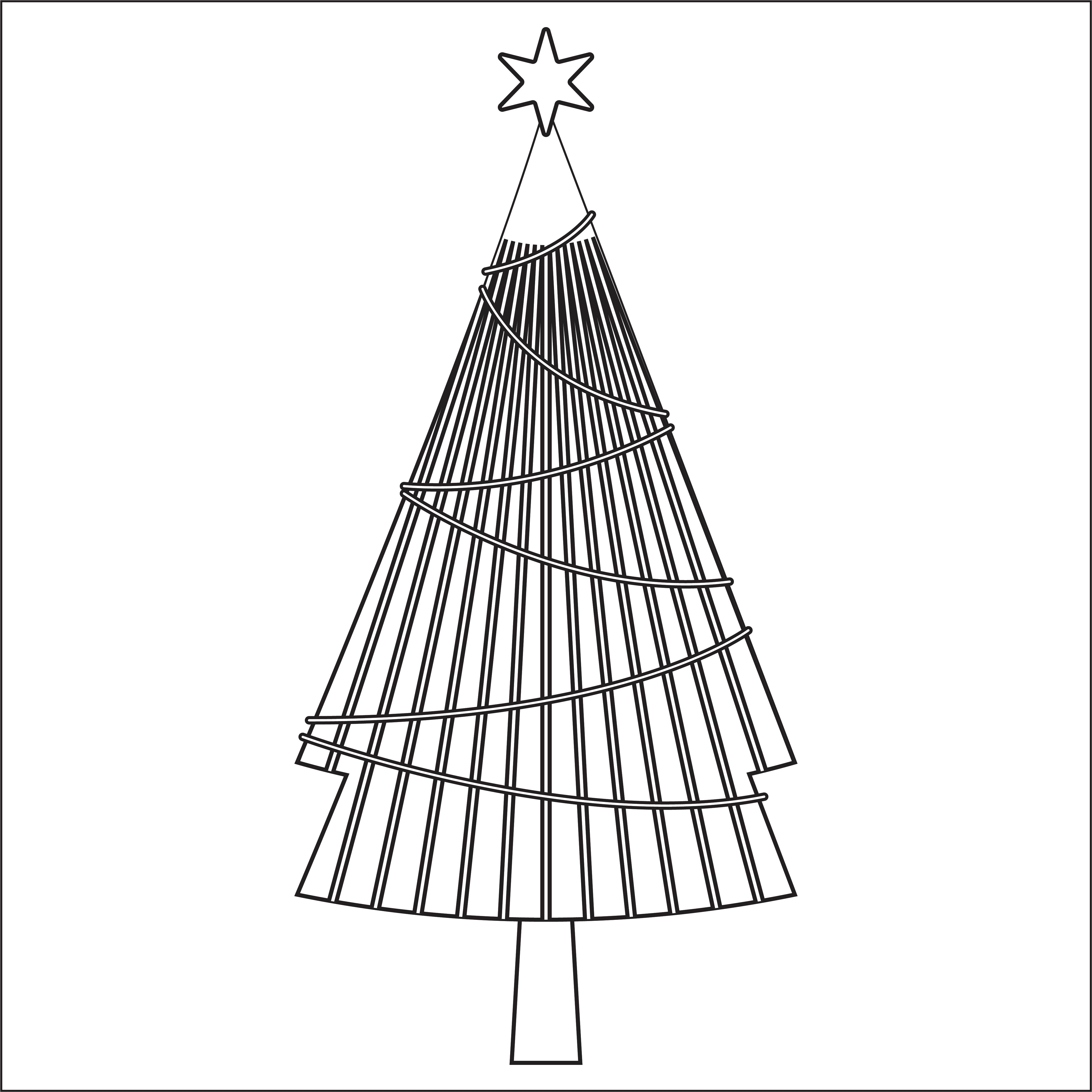 4 Best Folded Christmas Tree Printable Templates Printablee