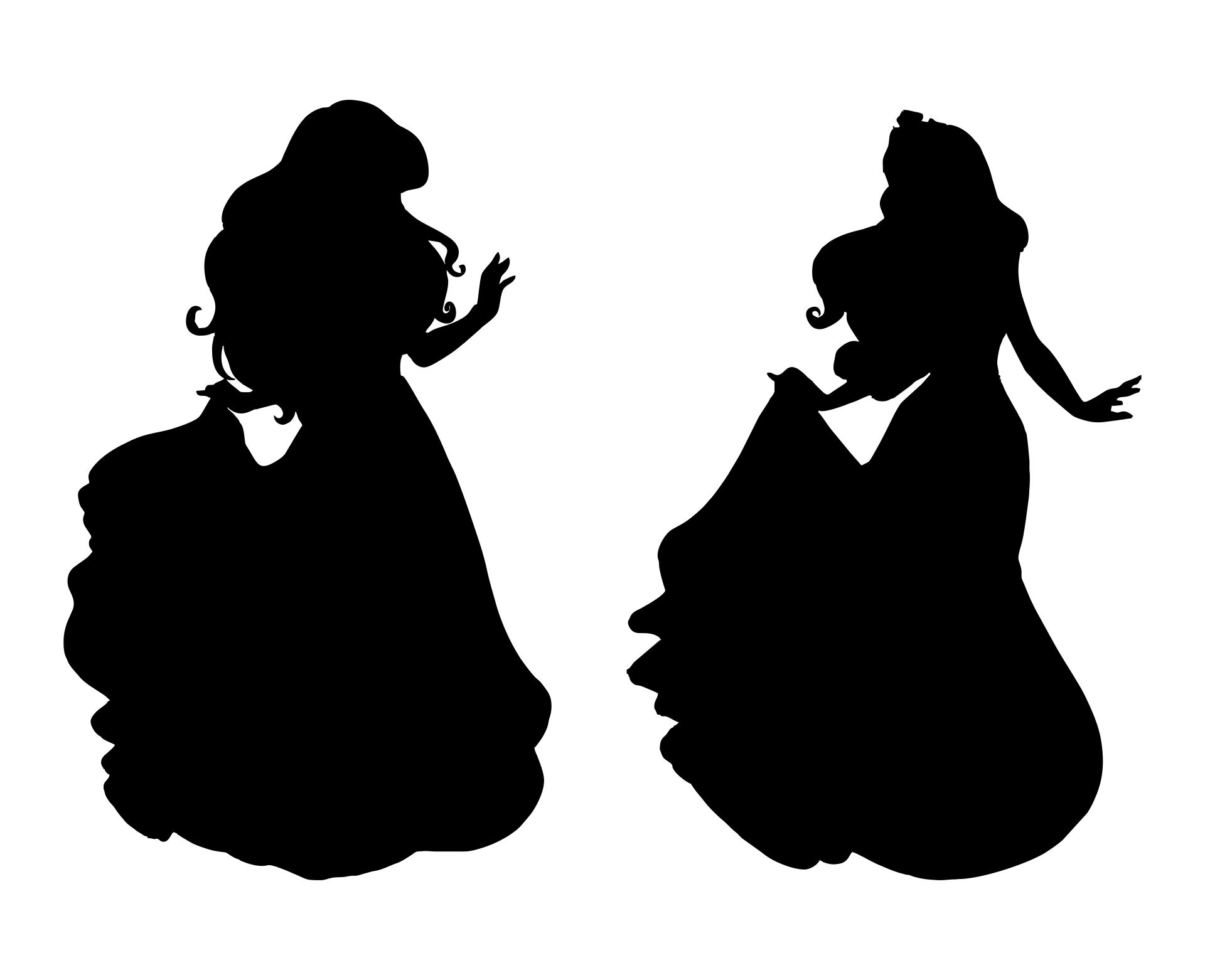 disney princess silhouette printables