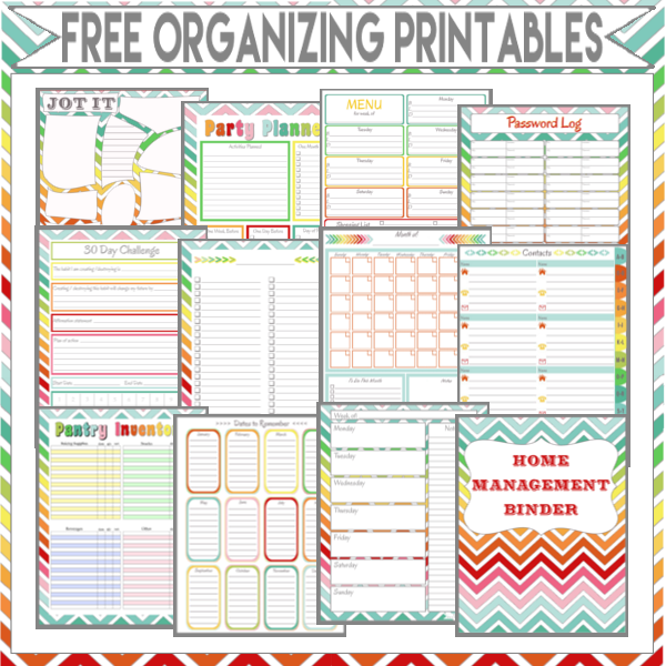 Home Organization Binder Printables