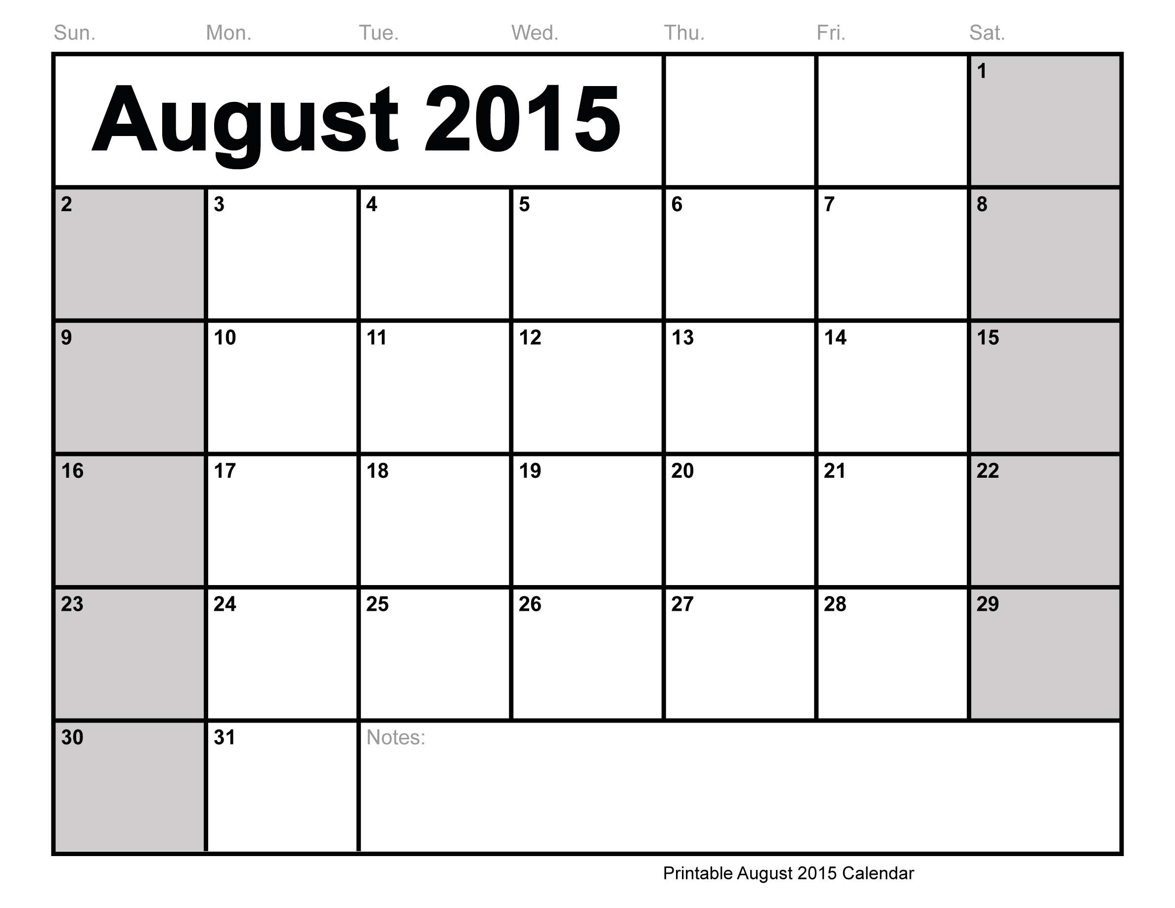 Printable Calendar