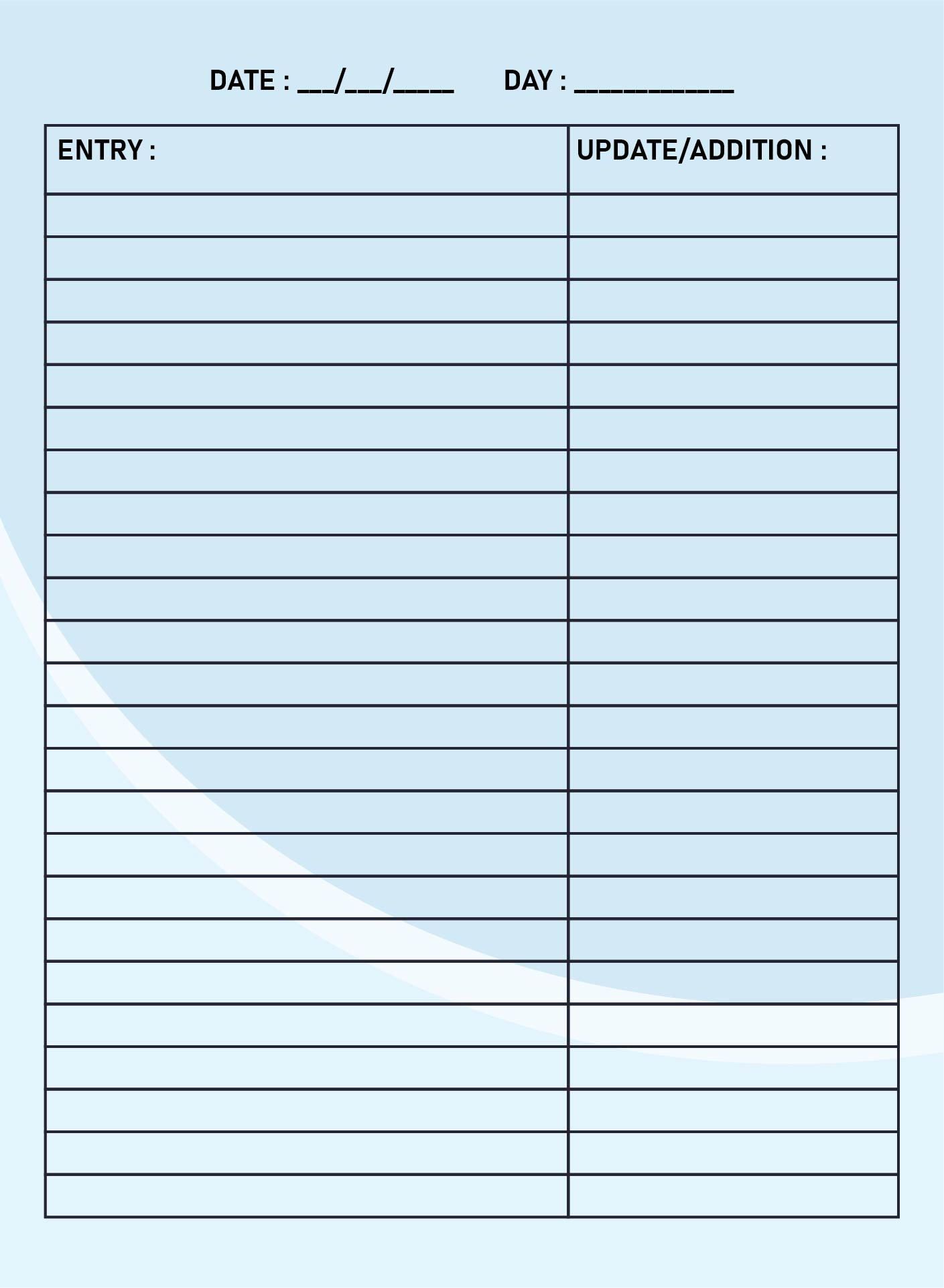 Printable Blank Order Forms