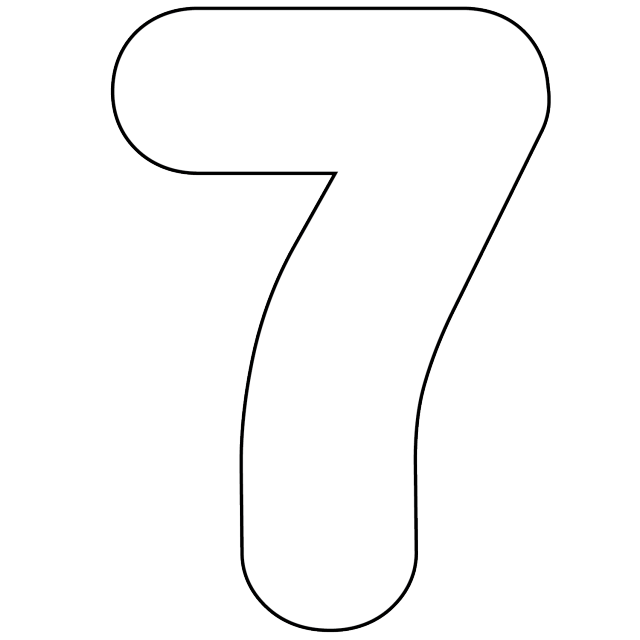 Printable Number 7