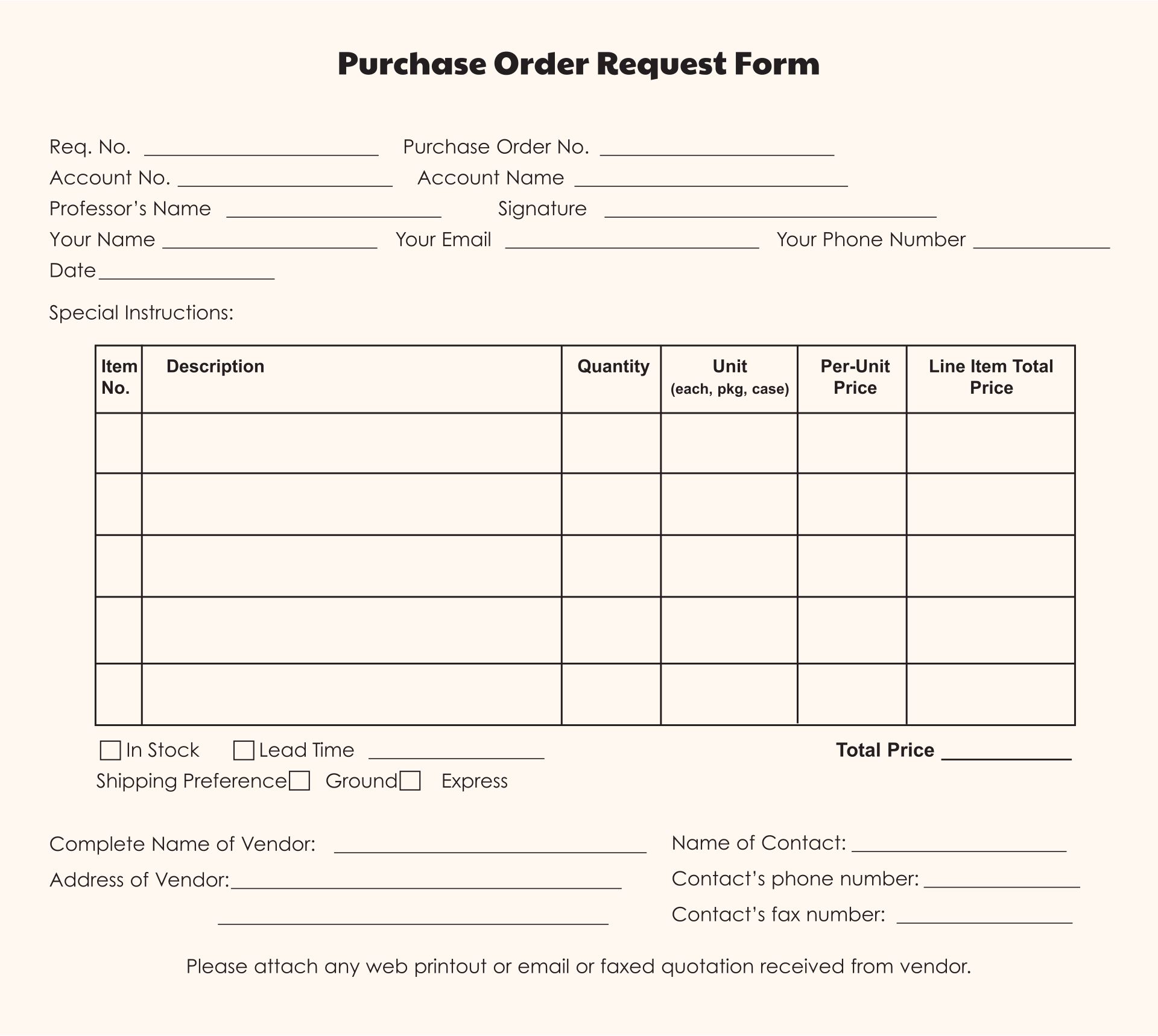 9 Best Free Printable Blank Order Forms - printablee.com