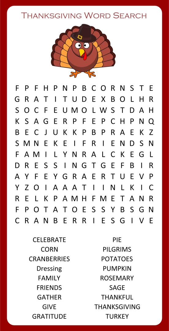 5 best free printable thanksgiving word search