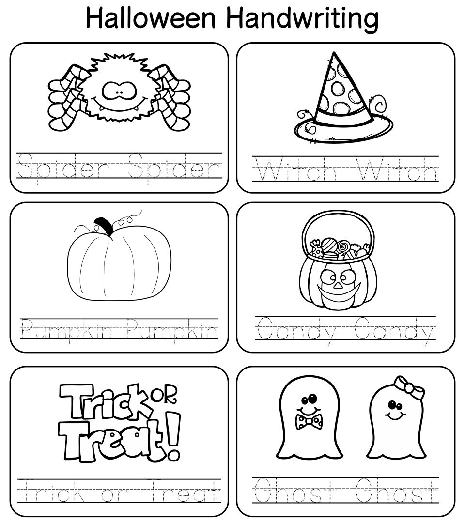 Worksheets Halloween Handwriting Printables