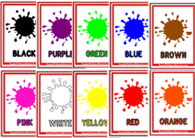 Learning Colors Flash Cards Printable